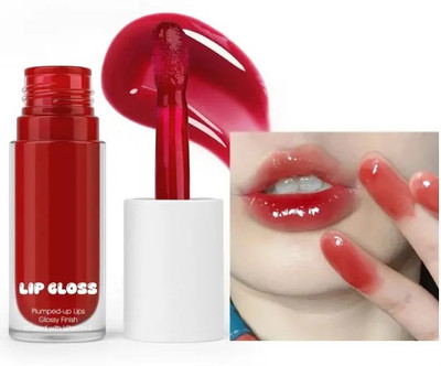 THTC Korean Lip Gloss Non Sticky & High Shine Formula For Girls & Women(4 ml, Red Flag)