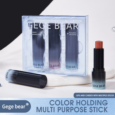 GEGE BEAR Lip and Cheek Multi Stick Glossy Long Lasting Moisturizing Lip Glaze(4 g, Multicolor)