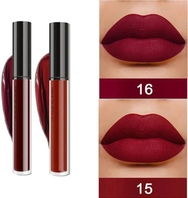 WECHARMERZ Smudge Proof Liquid Matte Lipgloss(4.5 g, Maroon, Red)