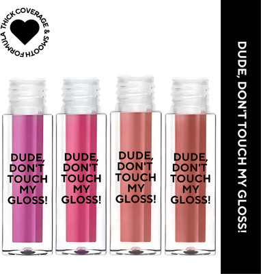 Blur India Dude, Don't Touch My Gloss MINI|Pigmented AF, Non Sticky Gloss |4 shades @ 599(10 ml, Bubblegum, Mauve, Soft Brown, Chocolate Brown)