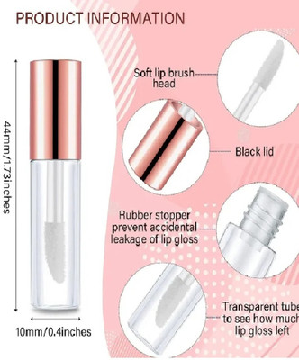 FELICECHIARA Gloss High-Glossy Shine , Non Sticky Hydrating Formula | Smooth Finish(6 ml, Transparent)