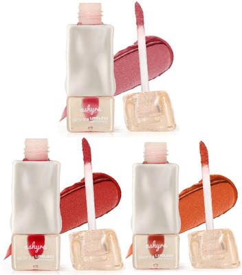 Ashyra Matte Waterproof Lip Gloss – Long-Lasting Liquid Lipstick (Pack of 3)(5 ml, Multicolour)