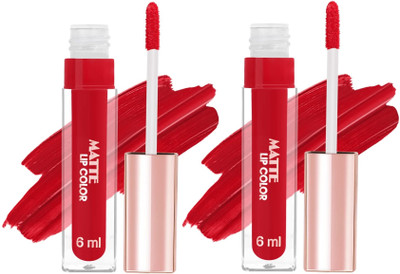 YAWI Liquid Lipstick gives a flawless & matte finish combo(Hot Red, 12 ml)