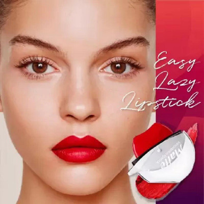 JANOST Long Lasting Lazy Lip Shape Lipstick Waterproof Matte pack of 1(RED, 10 g)