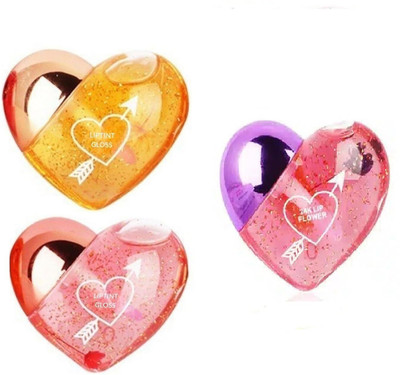 AP-OVENEL Cute Heart Shape Korean Lip Gloss in Waterproof Pink Shade(30 ml, MULTICOLOR)