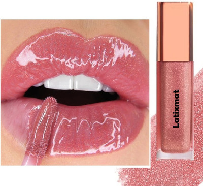 Latixmat New Mirror Pearl Glitter Lip Gloss(6 ml, Peach)