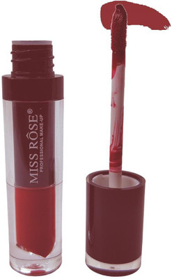 MISS ROSE Matte Lip Gloss Long Lasting Intense Color High Shine Vegan No Paraben Hydrating(5 ml, 13 REDDISH BROWN)