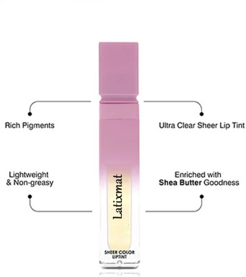 Latixmat Korean Lip Gloss Natural Multi-Use Gloss Lip And Cheek Tint Lip Stain for woemen(4 ml, pink)