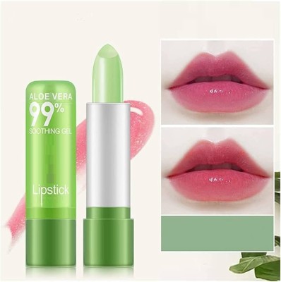 HUZURLU Lip balm alloe Extract Moisturizing Clear Lip(3.5 ml, green)