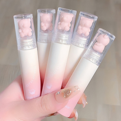 GEGE BEAR Velvet Mist Lip Glaze Lightweight Matte Lip Cream with Plush Finish(3 g, 03-Red Tea Citrus)