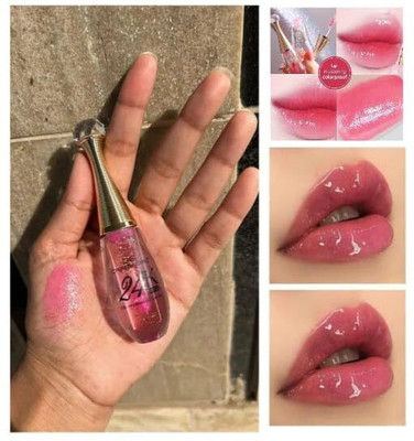 A PERFECT EDGE 24K Gold Color-Changing Lip Oil – Luxury Hydration & Custom Tint(10 ml, Pink, Multicolor)