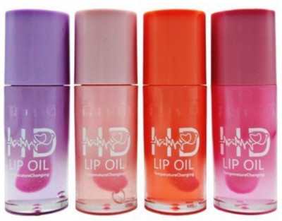 A PERFECT EDGE Korean Tint HD Lip Oil Changing, Hydrating & Nourishing Lip Gloss(Pack Of 4)(5 ml, Pink, Multicolor)