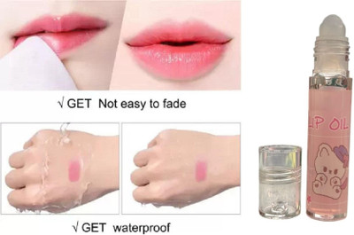 FELICECHIARA 3D Glide-On Lip Oil – Moisturizing Gloss with Roller Tip(10 ml, Transparent)