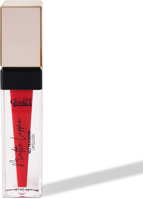 Glam21 Cosmetics Matte Lippie No Transfer Lip Gloss Lightweight Comfortable Creamy Formula(4 g, My Red)