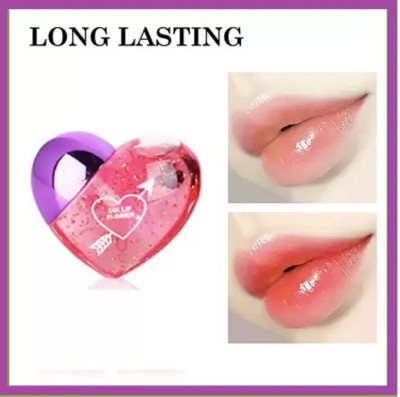 adhopper Cute Heart Shape Swiss Korean Lip Gloss in Waterproof Pink Shade(10 ml, multicoulour)