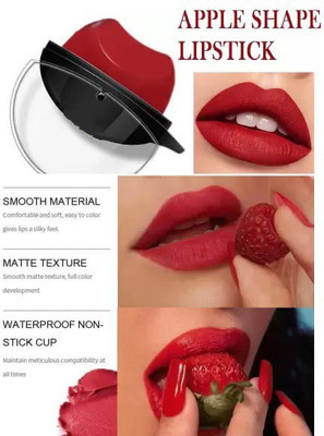 AMOSFIA Apple Lip Shape Lipstick Pack Of 1(Red, 5 g)