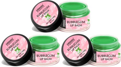 Donnara Organics Bubblegum Lip Balm for Deep Moisturising, Repair & Protect Pack of 3 Unit of 15g(Rose Pink)
