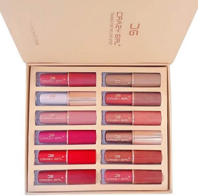 Crazy girl Professional Liquid Matte Lipstick 12 pcs set Waterproof Long lasting(Multicolor, 36 ml)