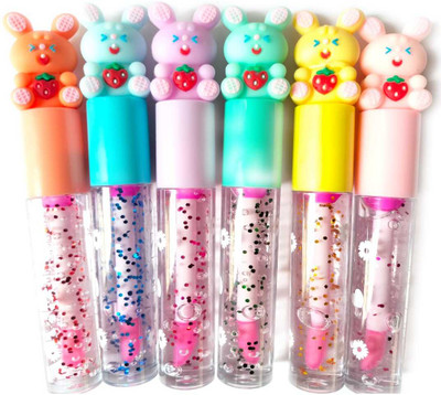 LOVE HUDA Lip Gloss Tint for Dry and Chapped Lips in Cute Bunny-shape Metallic-Finish(6 ml, Multicolor, Lipgloss)