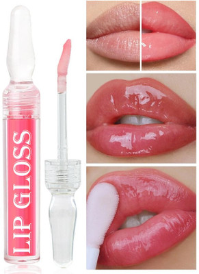 EVERERIN Korean Lip Oil Lip Gloss Lip Glaze Nourishing Moisturizing 03(8 g, pink)