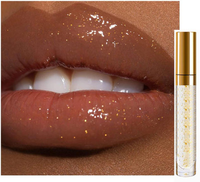 MYEONG High Quality Gold Leaf Shine Lip Gloss For Supreme Shine All Skin Type(5 ml, Transparent)