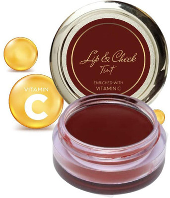 THTC 02 Lips & Cheek Tint With Enriched With Vitamin C Give You a Soft Natural Glow(8 g, Maroon)