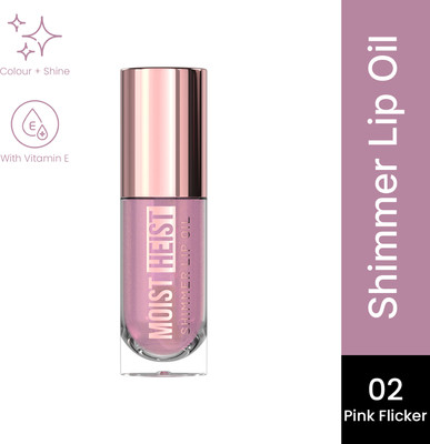 SWISS BEAUTY Moist Heist Shimmer Lip Oil , Luminous Shine , Hydrating -2 Pink Flicker(4.8 g, Pink)