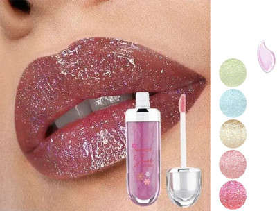 sheny soft glitter pink lip gloss Coloured Lip Gloss Hydrating High Shine Non-Sticky(10 g, PINK)