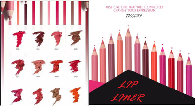 NADJA NEW SUPER MATTE FINISH PENCIL LIP LINER CREAMY MATTE FINISH(MULTI COLOR)