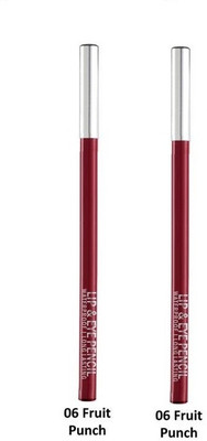 FLENGO Lip Liner Pencil Long Lasting Pigmented Definer Waterproof Formula- Fruit Punch(Shade-6)