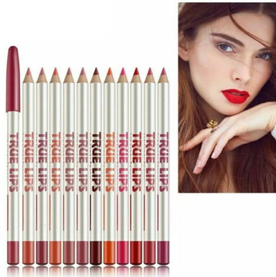 YAWI Super Matte lip cream liner Pencil set of 12 different colors(multi color)
