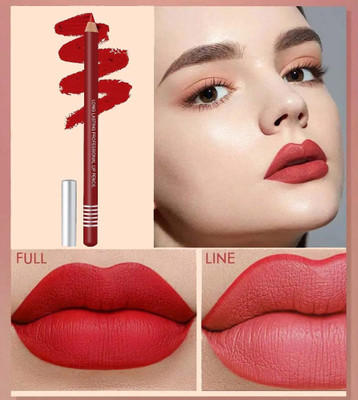 BLUEMERMAID Long-Lasting Creamy Eye & Lip Liner Pencil One Swipe Smooth Application(Red)