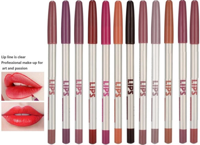 LILLYAMOR Matte Lip Liner Set - 12Color(MULTICOLORED)