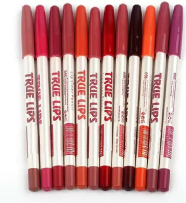 Amaryllis Professional lip liner 12 Pencil Multi Purpose use(Multicolour)