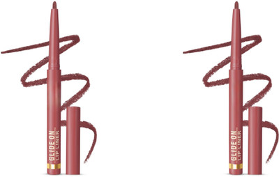 VERGE Glide On Lip Liner (Waterproof, Smudgeproof & Long Lasting Formula) Pack of 2(Glow Up)