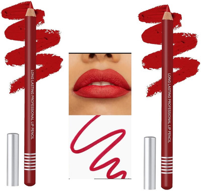 BLUEMERMAID HIGH PIGMENT NEW BEST RED MATTE LIP & EYE LINER PENCIL(RED)