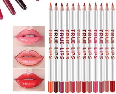 NADJA Lip Liner Pencil Long Lasting Pigmented Definer Waterproof Formula Shade-12(Multicoloured)