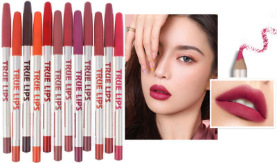 Amaryllis Matte Lip Liner Pencil Set, Smooth Waterproof Long-Lasting(Multicolour)