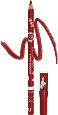 COLORS QUEEN 2 in 1 Eyeliner & Lip Liner Pencil with Sharpener Long Lasting Matte Lip Pencil(Indian Red)
