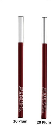 FLENGO Lip Liner Pencil Long Lasting Pigmented Definer Waterproof Formula- Plum(Shade-20)