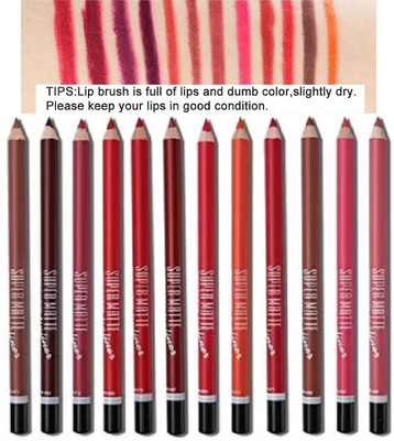 Amaryllis HD Best Professional Matte Lip Liner Pencil(Multicolour)