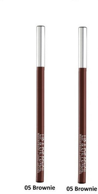 FLENGO Lip Liner Pencil Long Lasting Pigmented Definer Waterproof Formula- Brownie(Shade-5)