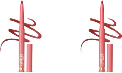 VERGE Glide On Lip Liner (Waterproof, Smudgeproof & Long Lasting Formula) Pack of 2(Hits Different)