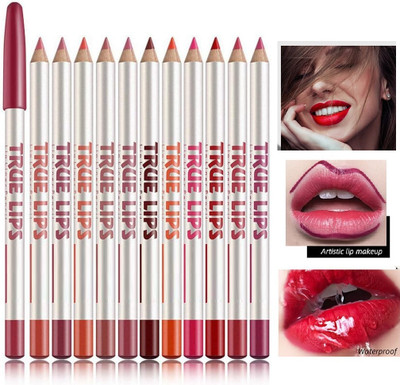 Amaryllis New Professional Lip Liner Pencil Long Lasting Pigmented Definer Waterproof(Multicolour)