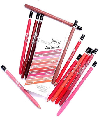 YAWI 12 Colors Pencil Matte Lip Liner Set(MULTI COLOR)