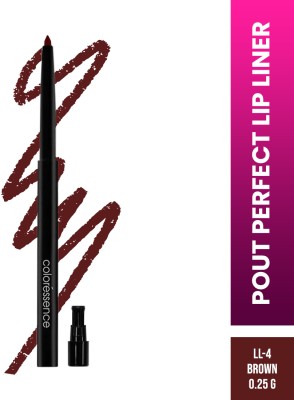 COLORESSENCE Lip Liner Pencil Long Lasting Pigmented Definer Waterproof Formula(Brown)