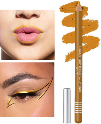 BLUEMERMAID 2 In 1 Eye & Lip Liner Pencil One Swipe Application(Golden)