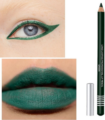 BLUEMERMAID 2 IN 1 LIP & EYE LINER PENCIL MATTE CREAMY FINISH FOR MULTIPURPOSE(GREEN)