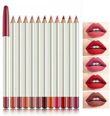 tanvi27 matte lip liner pencil 12 colors waterproof long lasting(MULTI COLOR)