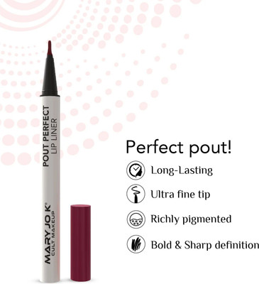 MARY JO K Pout Perfect 2-in-1 Lip Liner | Soft Hue with Smooth Application(07 PALE PINK)